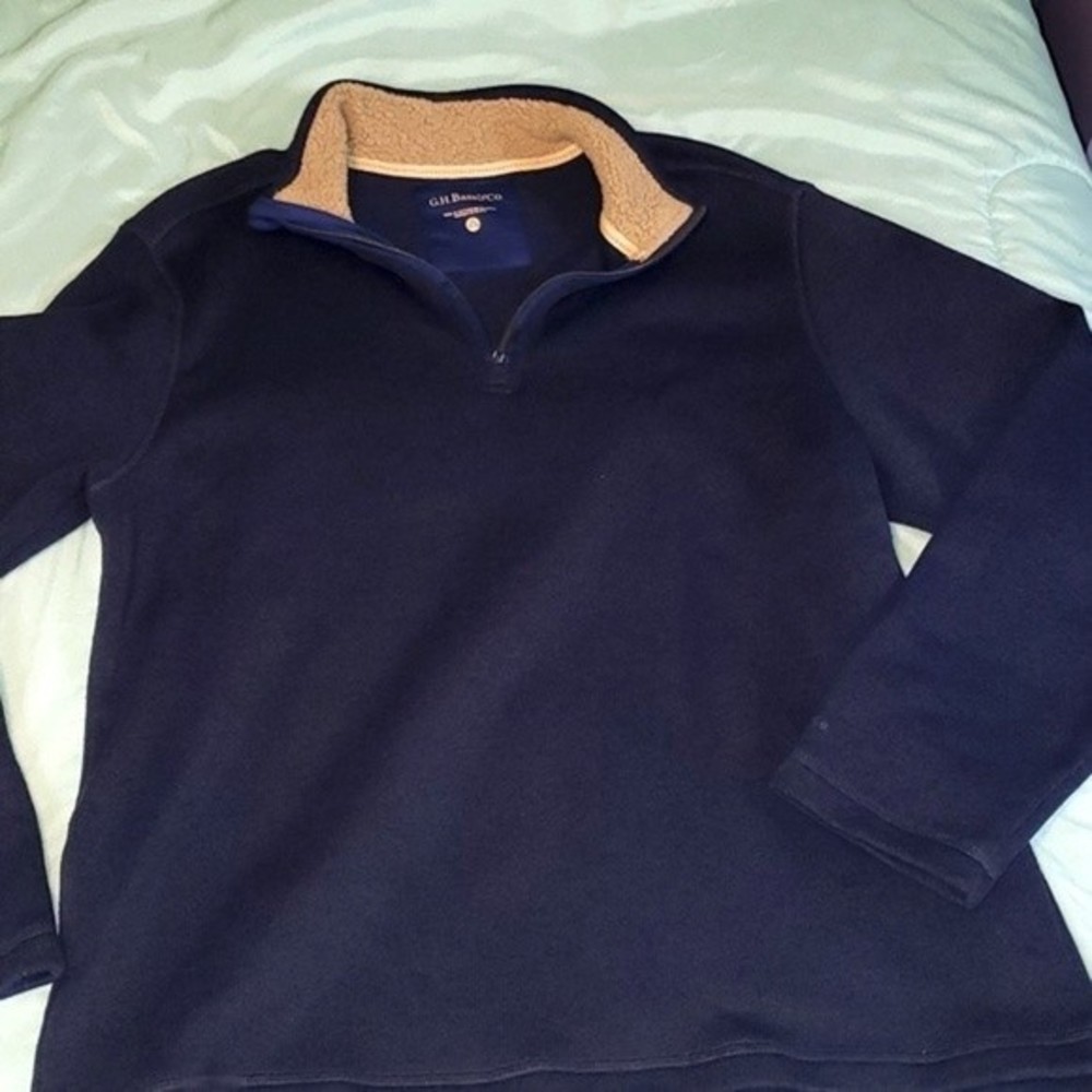 G.H. Bass & Co Sherpa Collar Half Zipper Lightweight Pullover